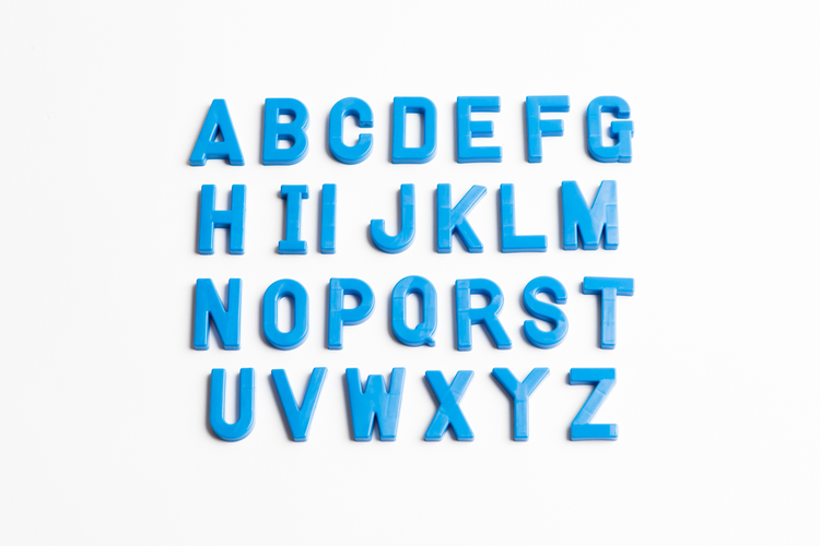 Non-Magnetic Uppercase English Letters