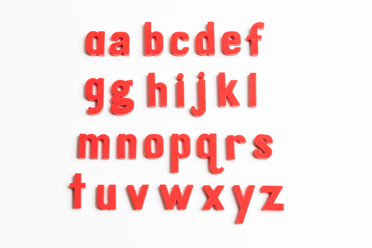 Magnetic Lowercase English Letters