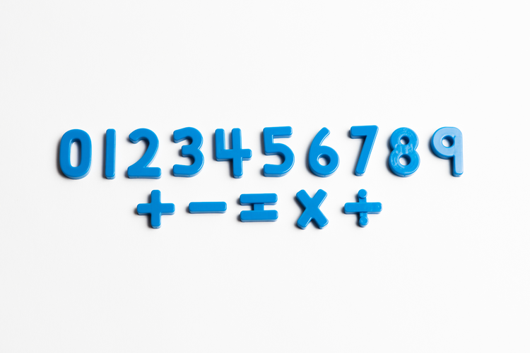Non-Magnetic Blue Numbers (1 ¼")