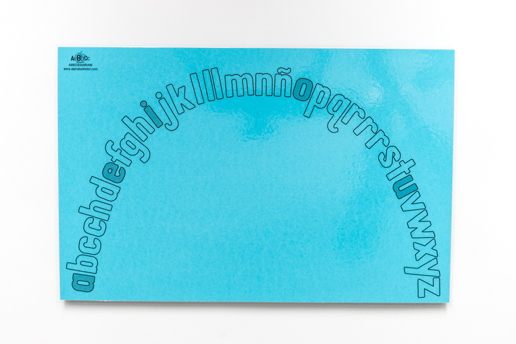 Lowercase Spanish Alphabet Arc/Mat (11" x 17")