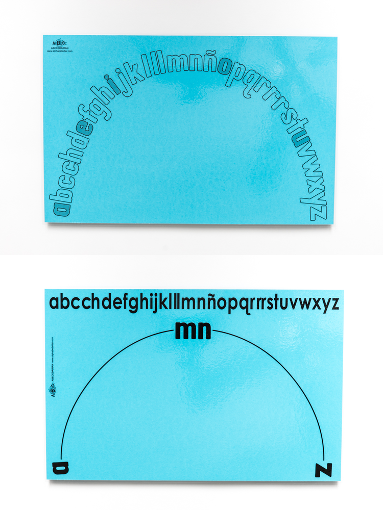 Lowercase Spanish Alphabet Arc/Mat (11" x 17")